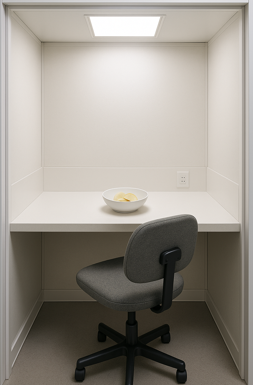 Traditional sensory testing booth contrasted with in-home testing